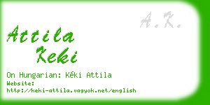 attila keki business card